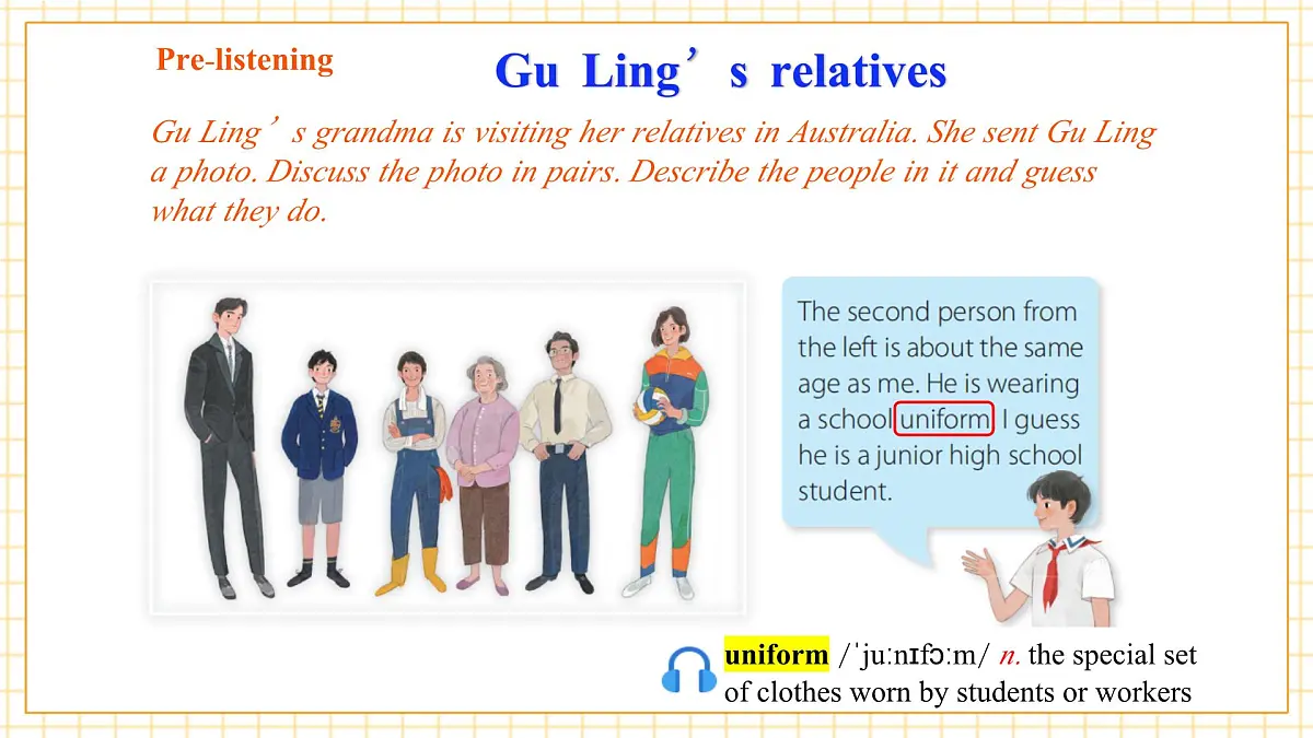 Unit 1 People around us 第二课时Listening& Speaking课件第6页