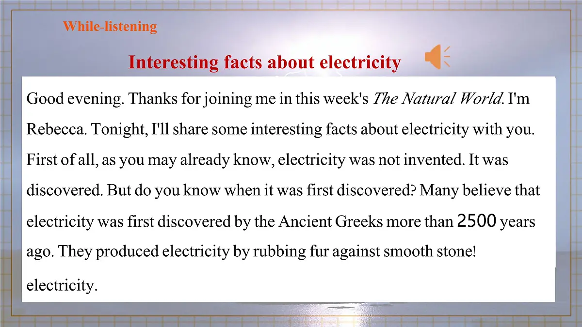 Unit 6 Electricity everywhere 第2课时Listening & Speaking 课件第6页