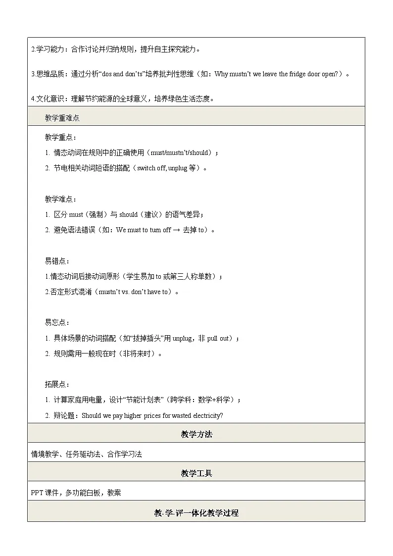 Unit 6 Electricity everywhere第4课时Writing教学设计第2页