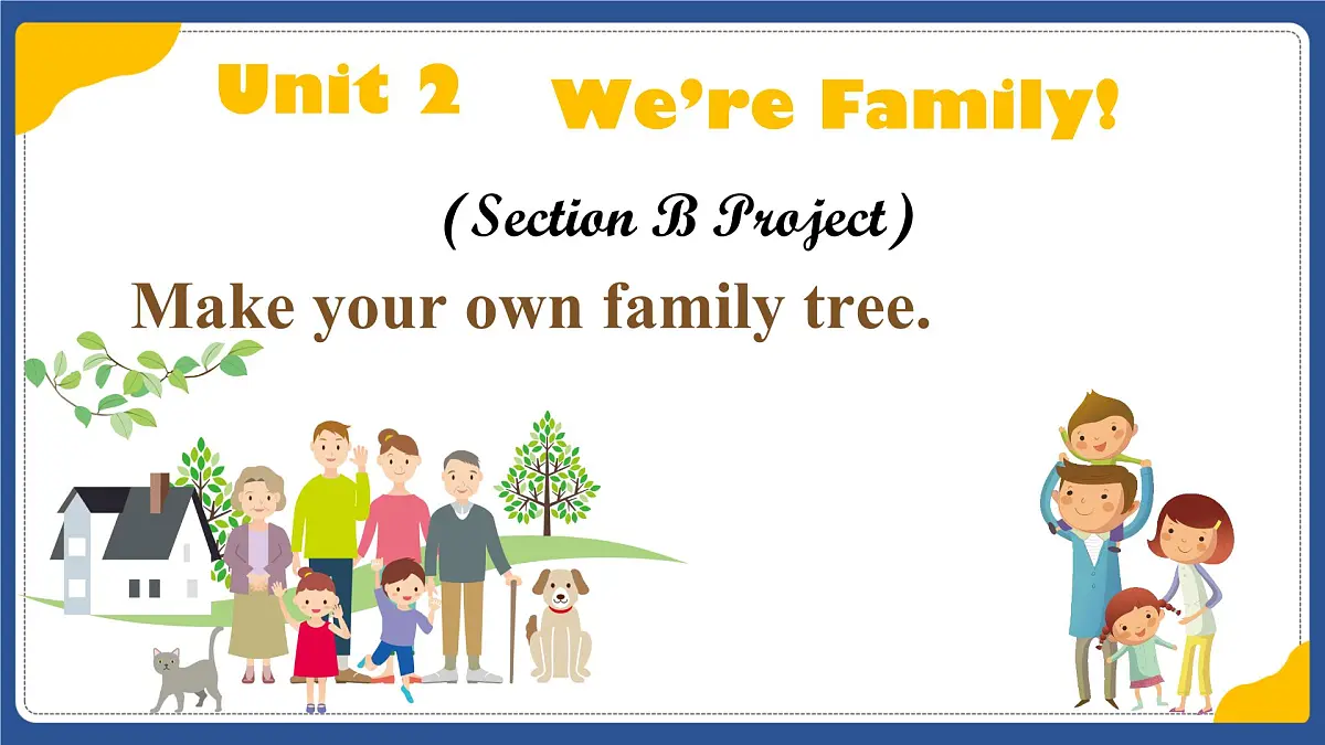 初中 英语 人教版(2024) 七年级上册Unit 2 We're Family! Section B (+project) 课件第5页