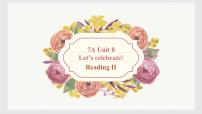 初中英語牛津譯林版（2024）七年級上冊（2024）Unit 8 Let's celebrate!備課課件ppt