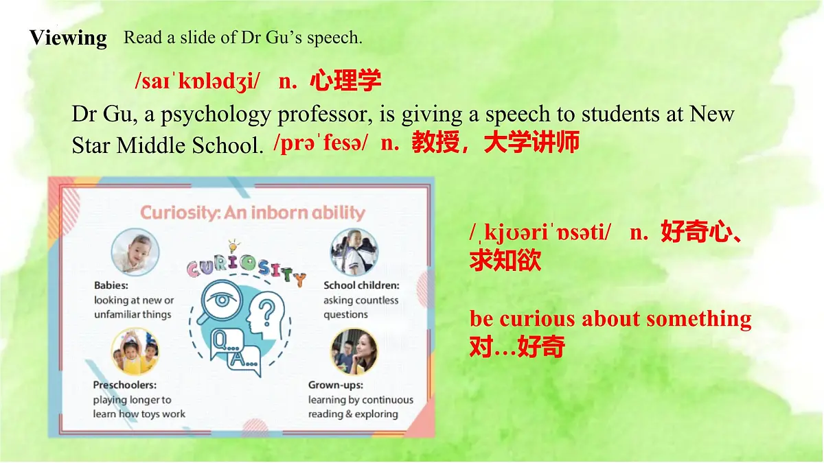 Unit 3 课时1 A Viewing and listening & B Speaking(课件)-2025-2026学年八年级英语上册(沪教版五四制2024)第6页