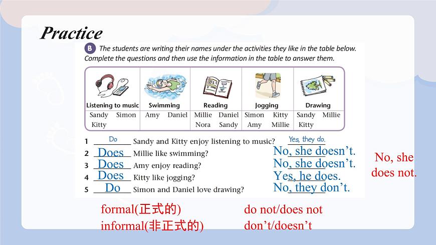新譯林版初中英語七年級上冊 7A U2 Hobbies Grammar 課件第5頁