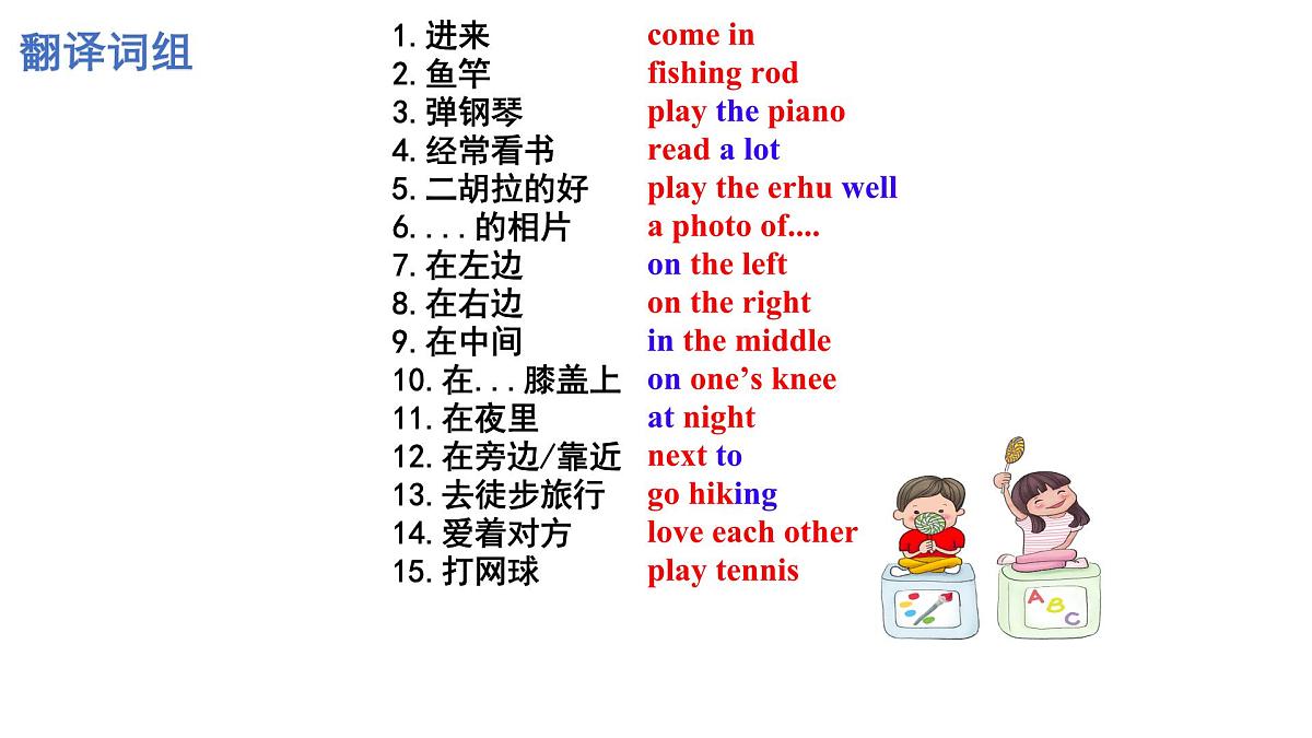 初中 英语 人教版(2024) 七年级上册Unit 2 We're Family! Revision课件第5页