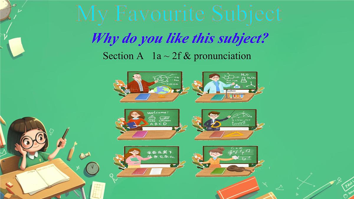 初中 英语 人教版(2024) 七年级上册Unit 4 My Favourite Subject Section A 课件第1页