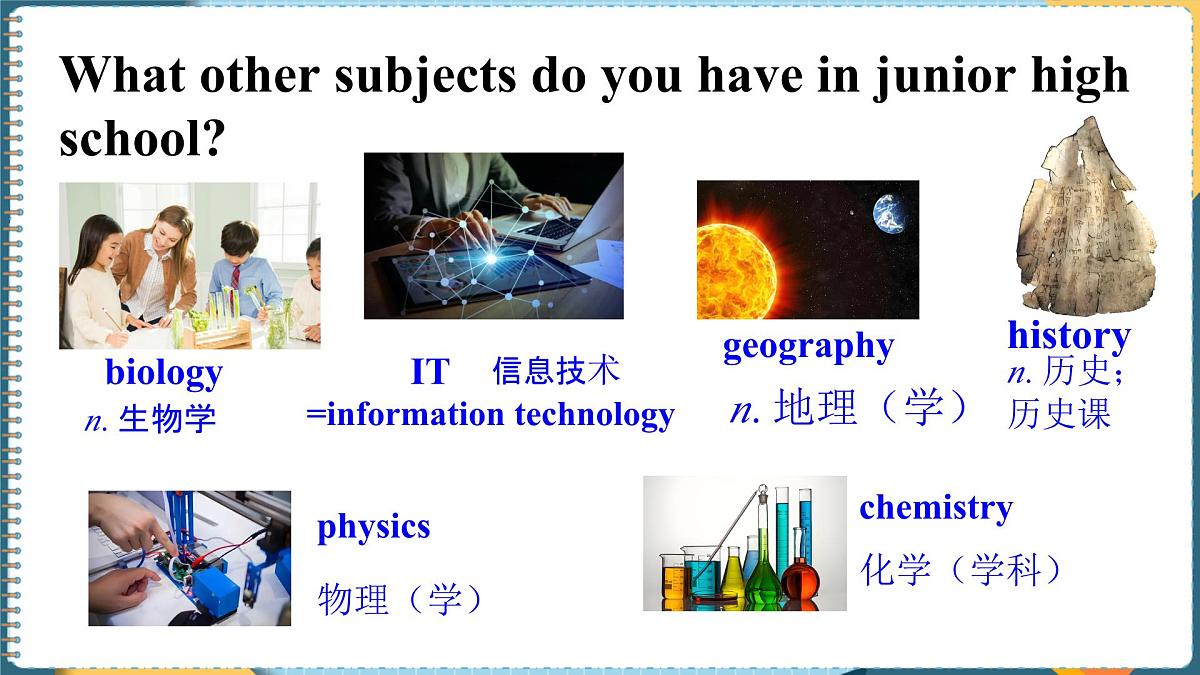 初中 英语 人教版(2024) 七年级上册Unit 4 My Favourite Subject Section A 课件第4页