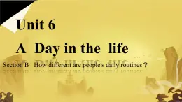 初中  英語(yǔ)  人教版（2024）  七年級(jí)上冊(cè)Unit 6 A Day in the Life Section B （+project） 課件