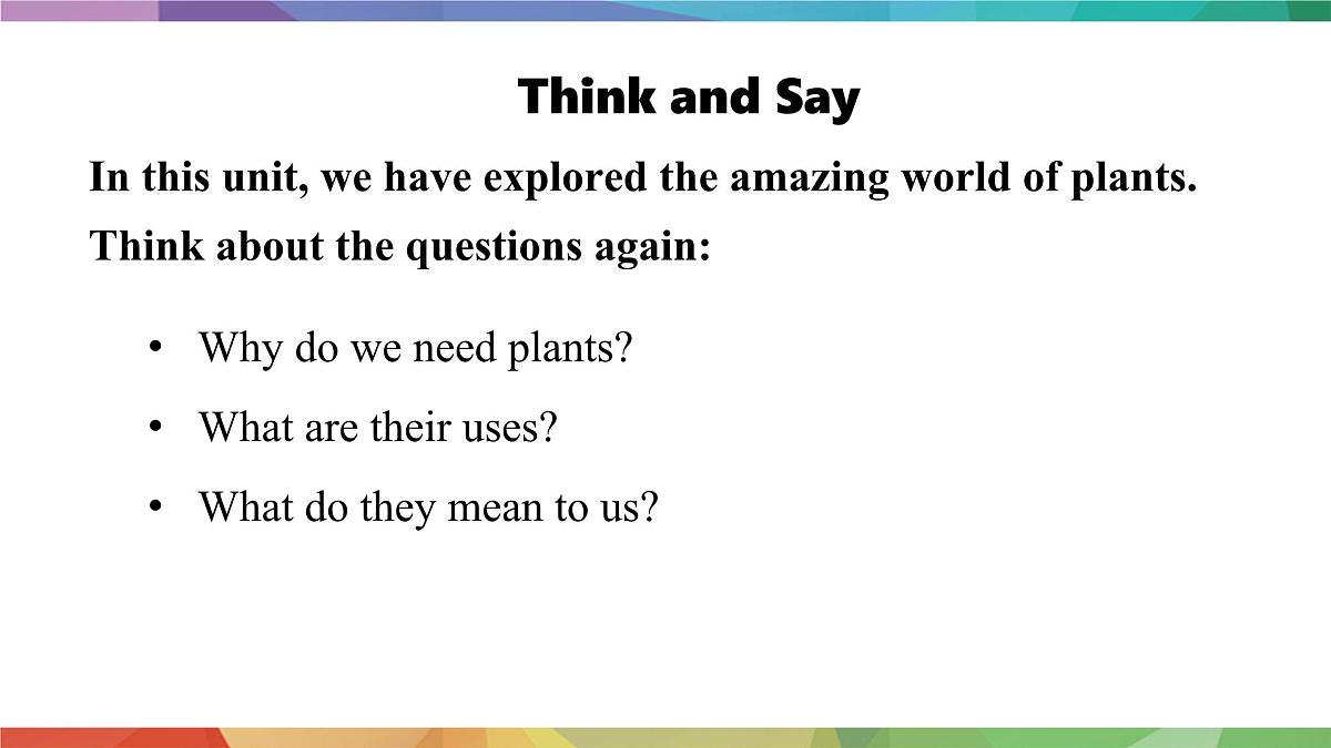 2025年外研版七年级英语上册Unit 6 The power of plants Lesson 5 Presenting ideas(课件)第3页