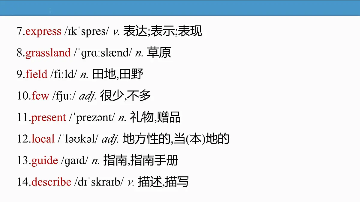 2025 新外研版英语 七下 U5 Understanding ideas 知识点汇总课件PPT第3页