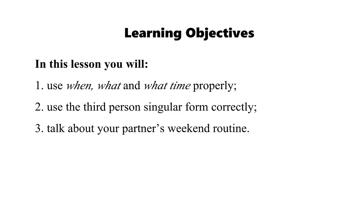 2025年人教版七年级英语上册Unit 6 A Day in the Life Lesson 3 Section A(3a-3d)(课件)第2页