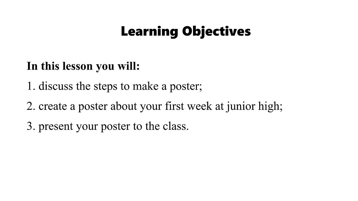 2025年秋外研七年级英语上册Unit 1 A new start Lesson 5 Presenting ideas(课件)第2页