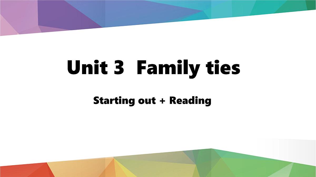 Lesson 1 Starting out+Reading第1页
