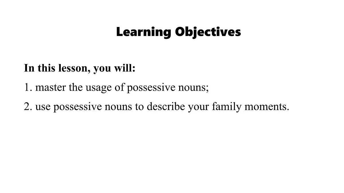 2025年秋外研七年级英语上册Unit 3 Family ties Lesson 2 Grammar(课件)第2页