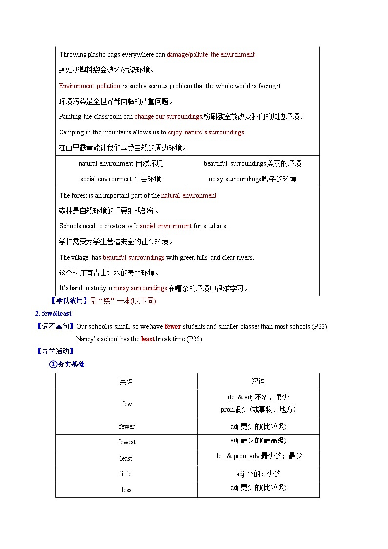 Unit 2 School life   詞匯篇&句型篇（“導(dǎo)”一本）（解析版）第2頁