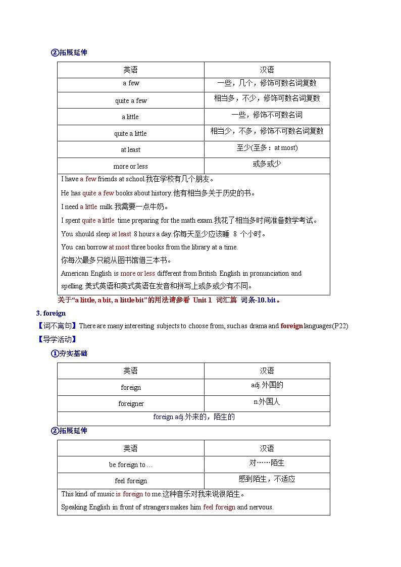 Unit 2 School life   詞匯篇&句型篇（“導(dǎo)”一本）（解析版）第3頁