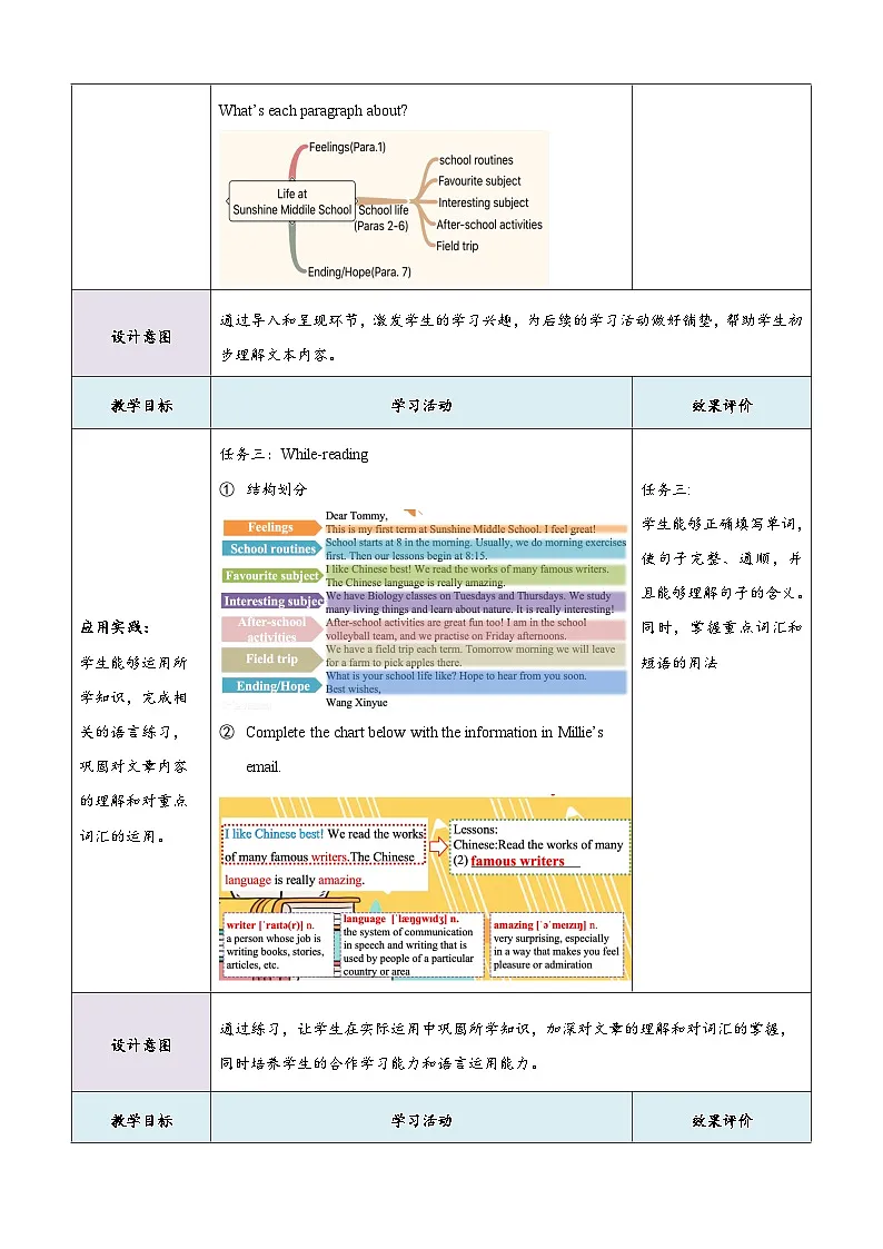 译林版2024版七年级上册英语Unit 4 School days(第2课时)Reading. 教学设计第3页