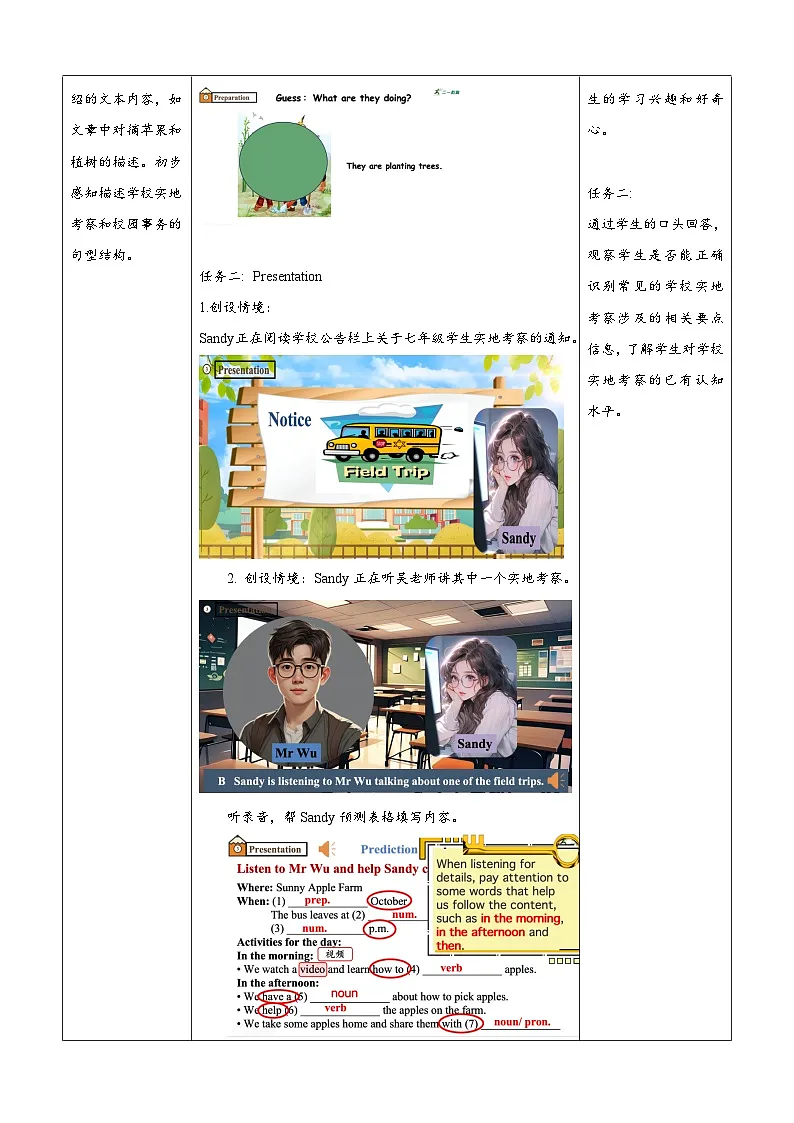 译林版2024版七年级上册英语Unit 4 School days(第5课时)Integration 教学设计第3页