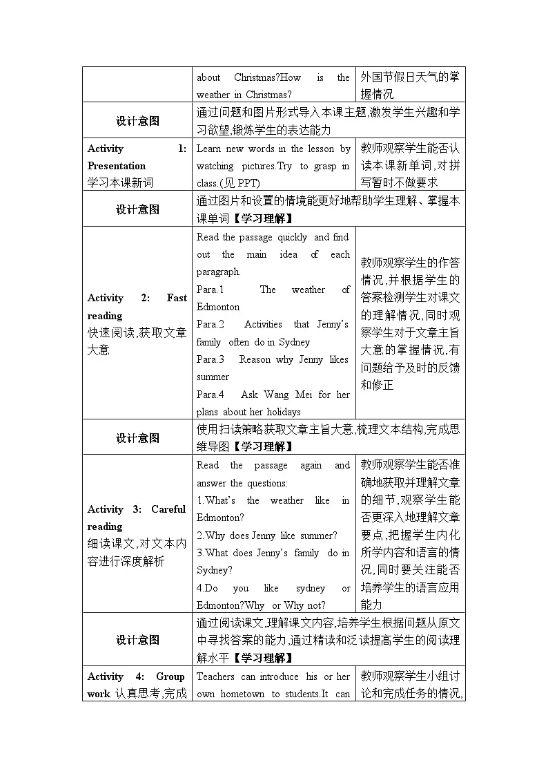 (新课标)冀教版(2024)七年级上册Unit 7 Days and months Lesson 4 Happy holidays!教学设计第2页