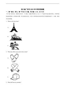 四川省广安市2025年中考英语真题及同步解析