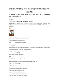 【英语】广东省汕头市潮阳区2025年六校联盟中考第三次模拟考试试题(解析版)