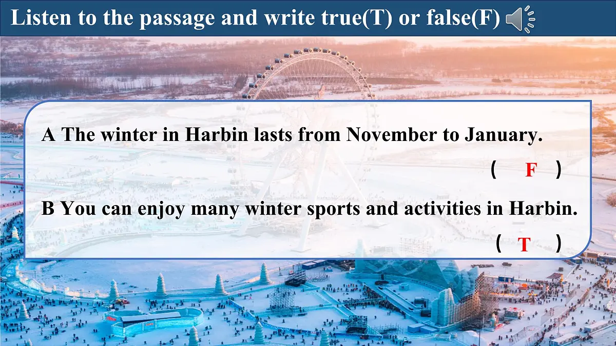 Unit 7 Lesson 2 Winter in Harbin课件第6页