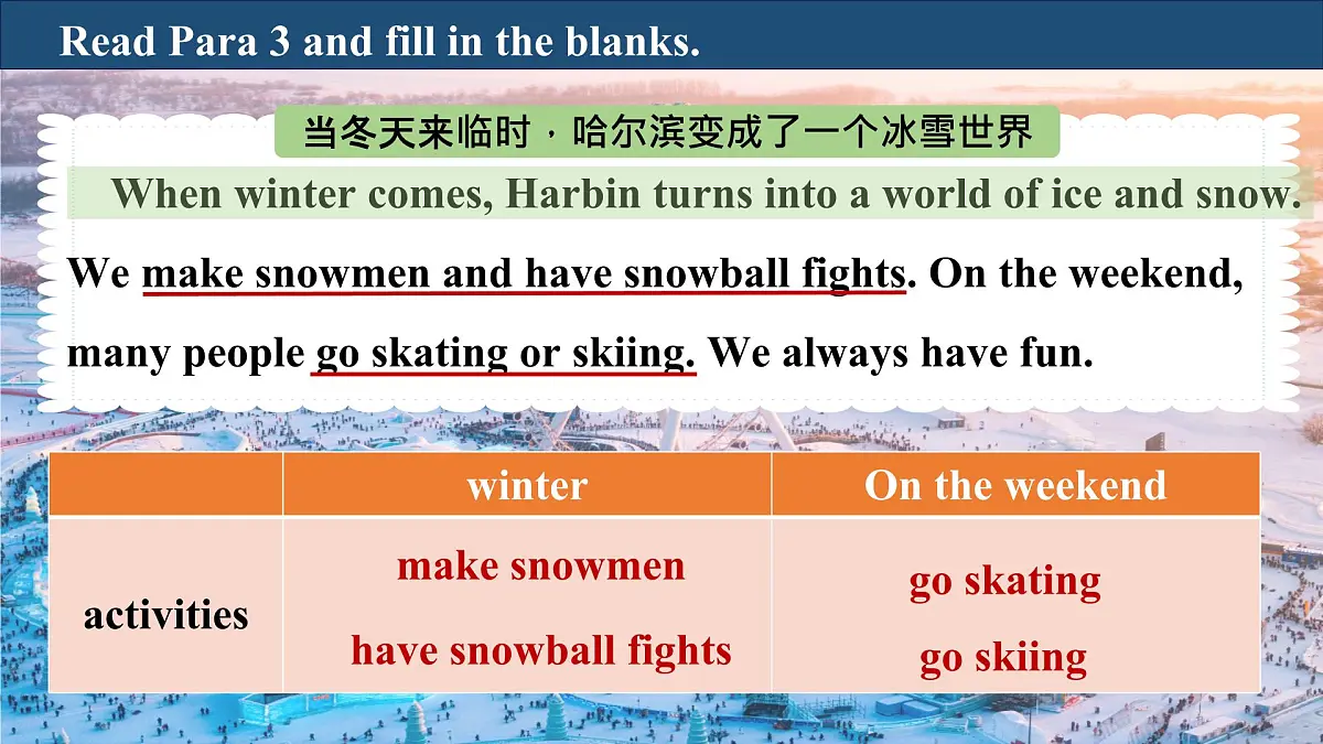 Unit 7 Lesson 2 Winter in Harbin课件第8页