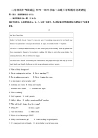 山东省滨州市滨城区2024—2025学年七年级下学期期末考试英语试题（解析版）