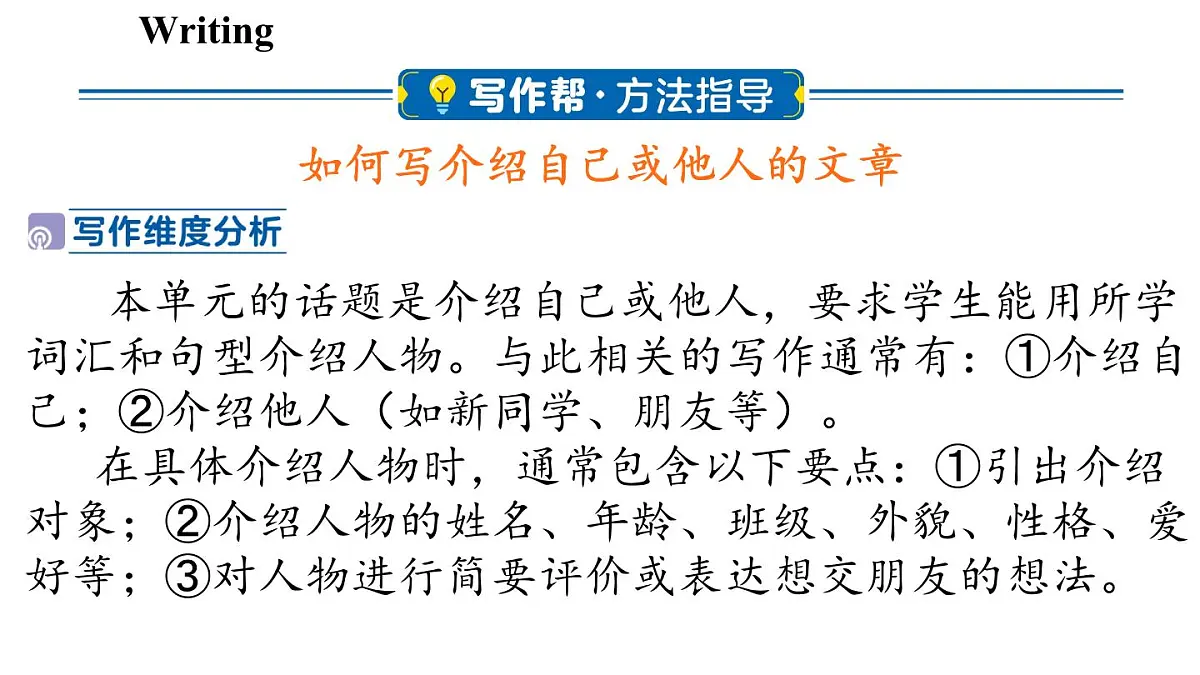 Unit 1 This is me! (5.写作帮) (课件)2024-2025学年译林版英语七年级上册1第2页