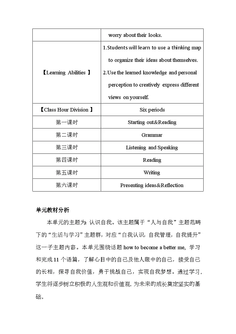 外研版(2024)八年级上册英语Unit 1 This is me 教案(共6课时)第2页