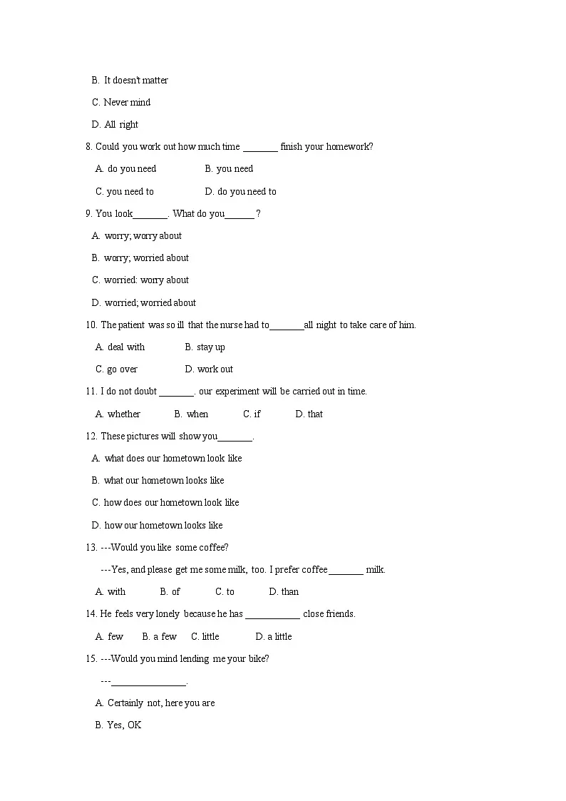 9A Unit3 Teenage Problems(原卷版)第2页