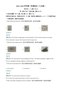 2025年安徽省合肥市新站区中考模拟英语试题（解析版）-A4