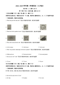 2025年安徽省合肥市新站区中考模拟英语试题（原卷版）-A4