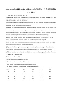 2025-2026学年黑龙江省哈尔滨113中学九年级（上）月考英语试卷（10月份）-自定义类型