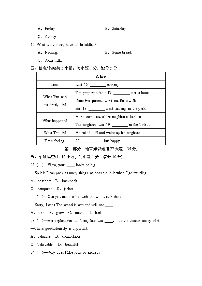 UNIT 12 学情评估第3页