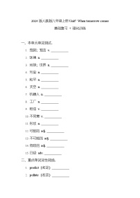 初中英语人教版(2024)八年级上册(2024)Unit 7 When Tomorrow Comes Section B Vocabulary in Use同步达标检测题
