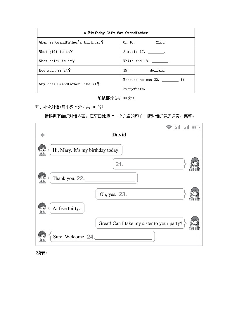 UNIT 7 学情评估第3页