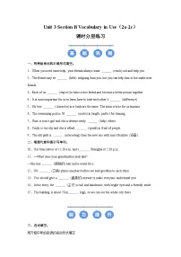 初中英语Unit 3 Same or Different? Section B Vocabulary in Use优秀当堂检测题