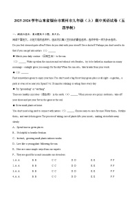 2025-2026学年山东省烟台市莱州市九年级（上）期中英语试卷（五四学制）-自定义类型