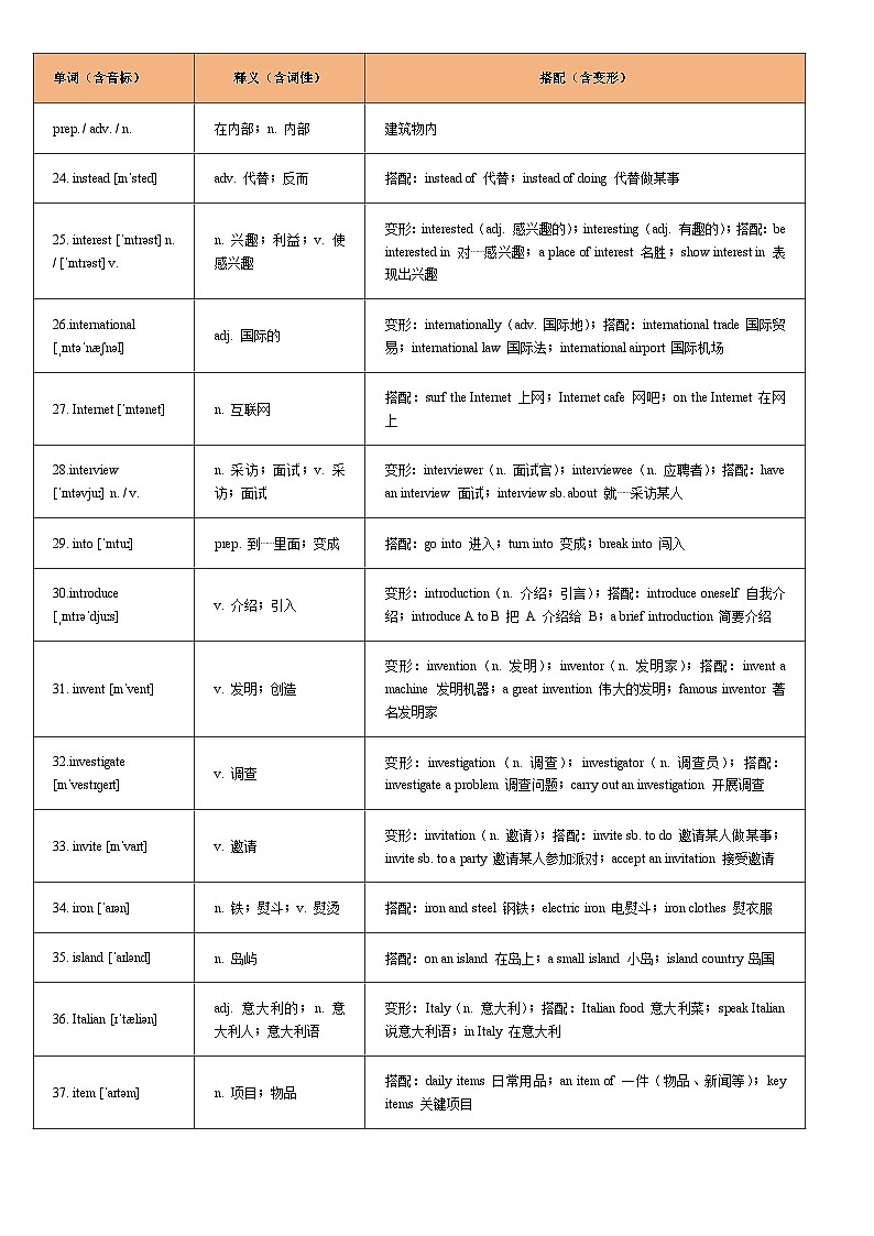 词汇通关09:重点词汇一遍过【I字母】-2026年中考英语总复习核心考点与题型突破讲练(上海专用)第3页