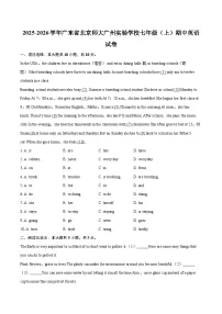 2025-2026学年广东省北京师大广州实验学校七年级（上）期中英语试卷-自定义类型