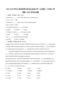 2025-2026学年山东省淄博市张店区实验中学(五四制)七年级上学期第二次月考英语试题-自定义类型