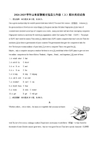 2024-2025学年山东省聊城市冠县九年级（上）期末英语试卷-自定义类型