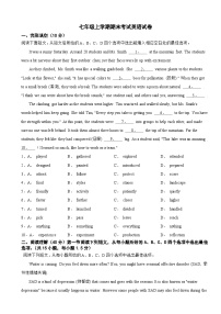 广东省深圳2025年七年级上学期期末考试英语试卷附答案