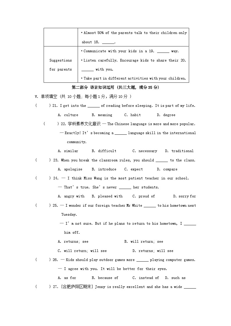 安徽省2025九年级英语上册Module 6 Problems拔尖检测试卷及答案(外研版)第3页