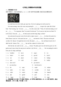 广东省深圳市龙岗区2025年七年级上学期期末考试英语题附答案