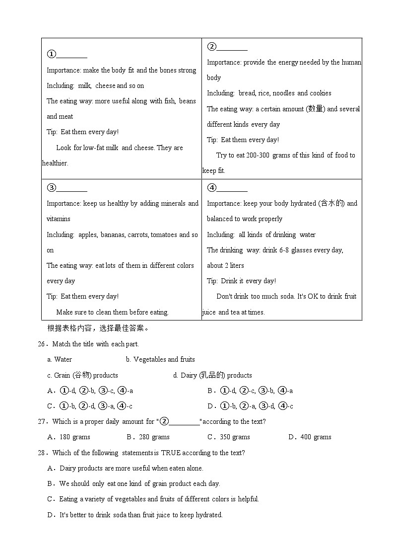 吉林省长春市经开区2025年九年级上学期期末考试英语试题附答案第3页
