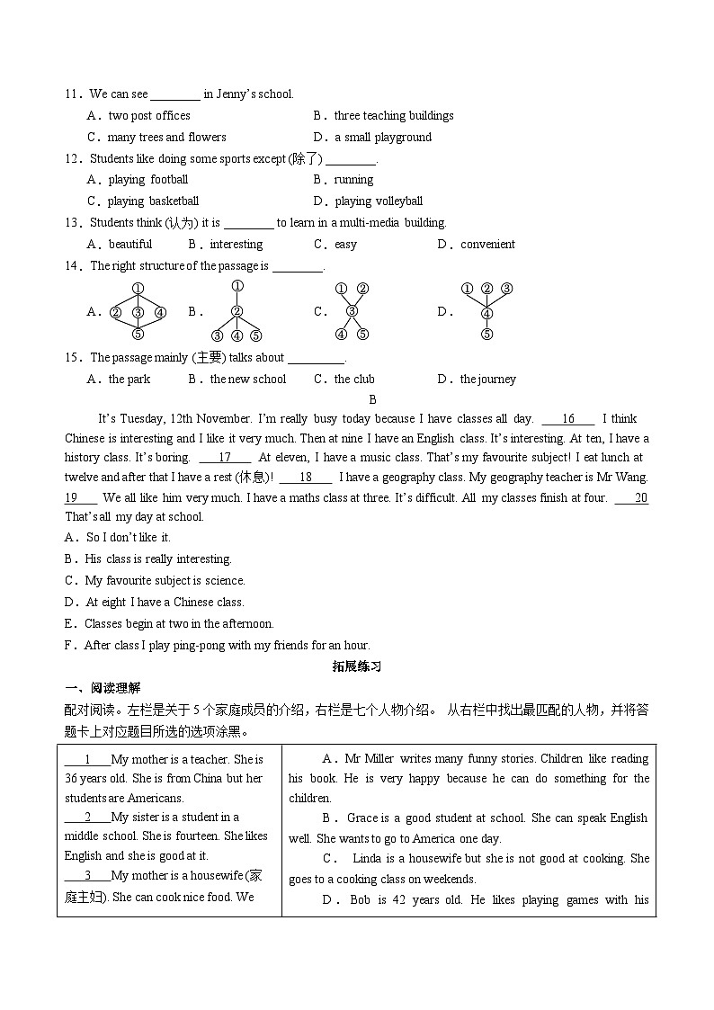 2025新人教版七年级英语寒假分层作业单项选择练习题(含答案解析)试卷第3页