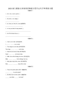 2025新人教版七年级英语寒假分层作业句子种类练习题(含答案解析)试卷