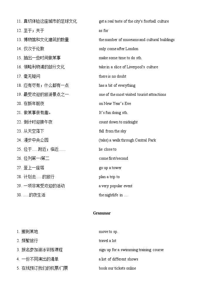 Unit 3 The world at one click重点短语背诵、默写清单 2025-2026学年译林版八年级英语下册第2页