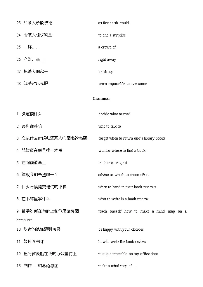 Unit 4 A good read重点短语背诵、默写清单 2025-2026学年译林版八年级英语下册第3页